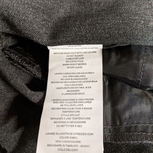 Michael Michael Kors Derby Mid Rise Pants Charcoal 8 - Picture 9 of 9